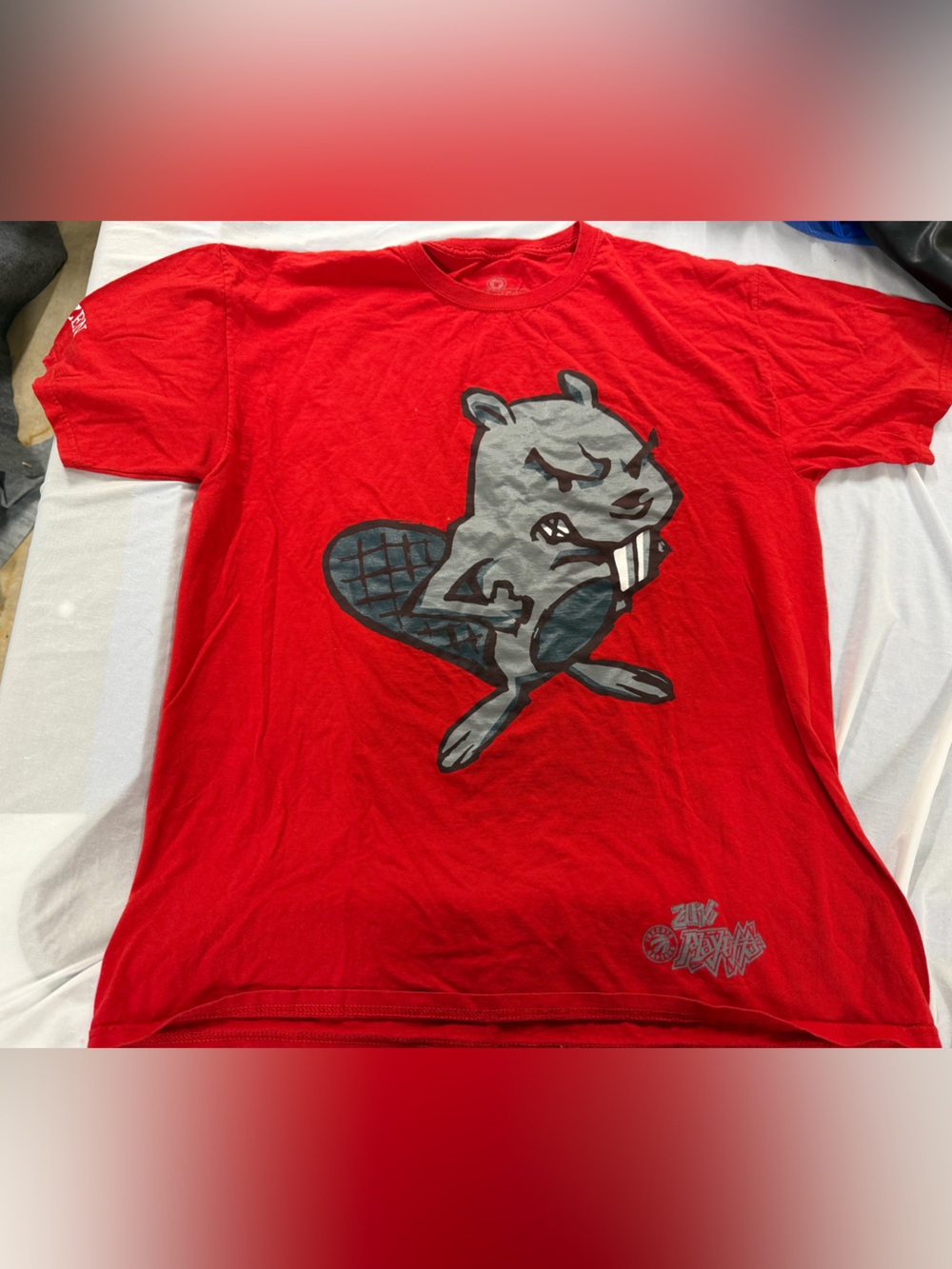 TORONTO RAPTORS 2016 CONFERENCE FINALS FAN GIVEAWAY T-SHIRT LARGE L ANGRY BEAVER